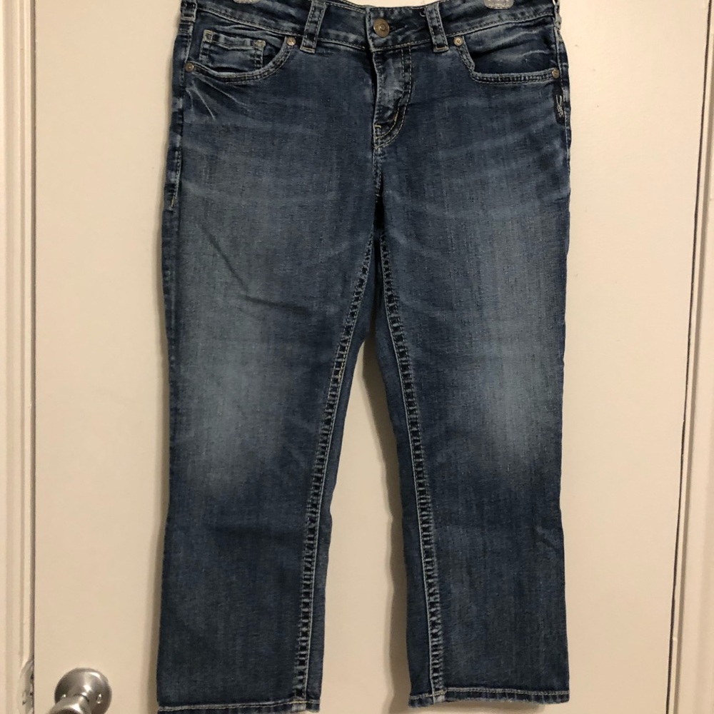 Silver Suki Capri Size 31